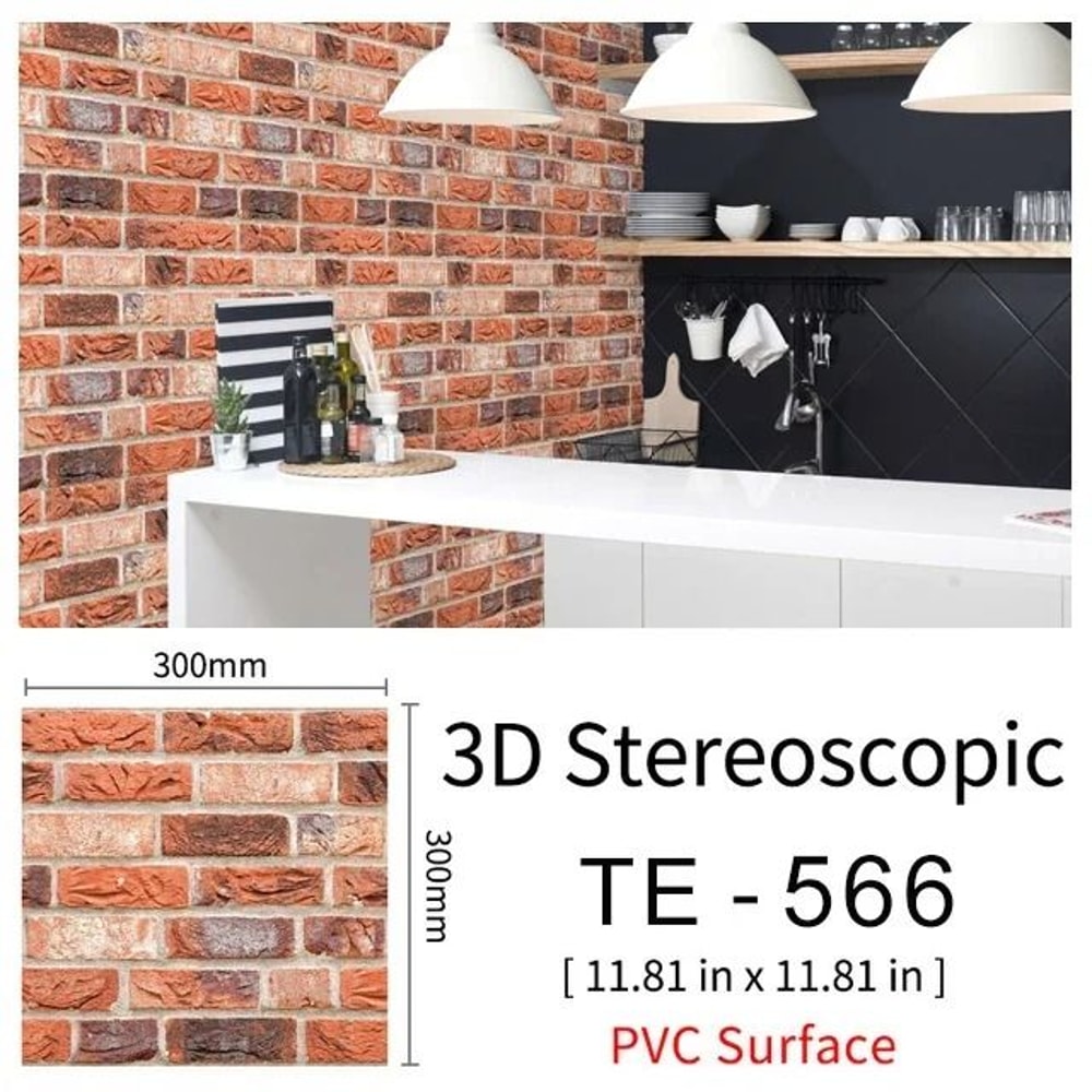 15Pcs Waterproof PVC Brick Wall Stickers Modern SelfAdhesive Wallpaper For TV Wall Kitchen Kids R 5