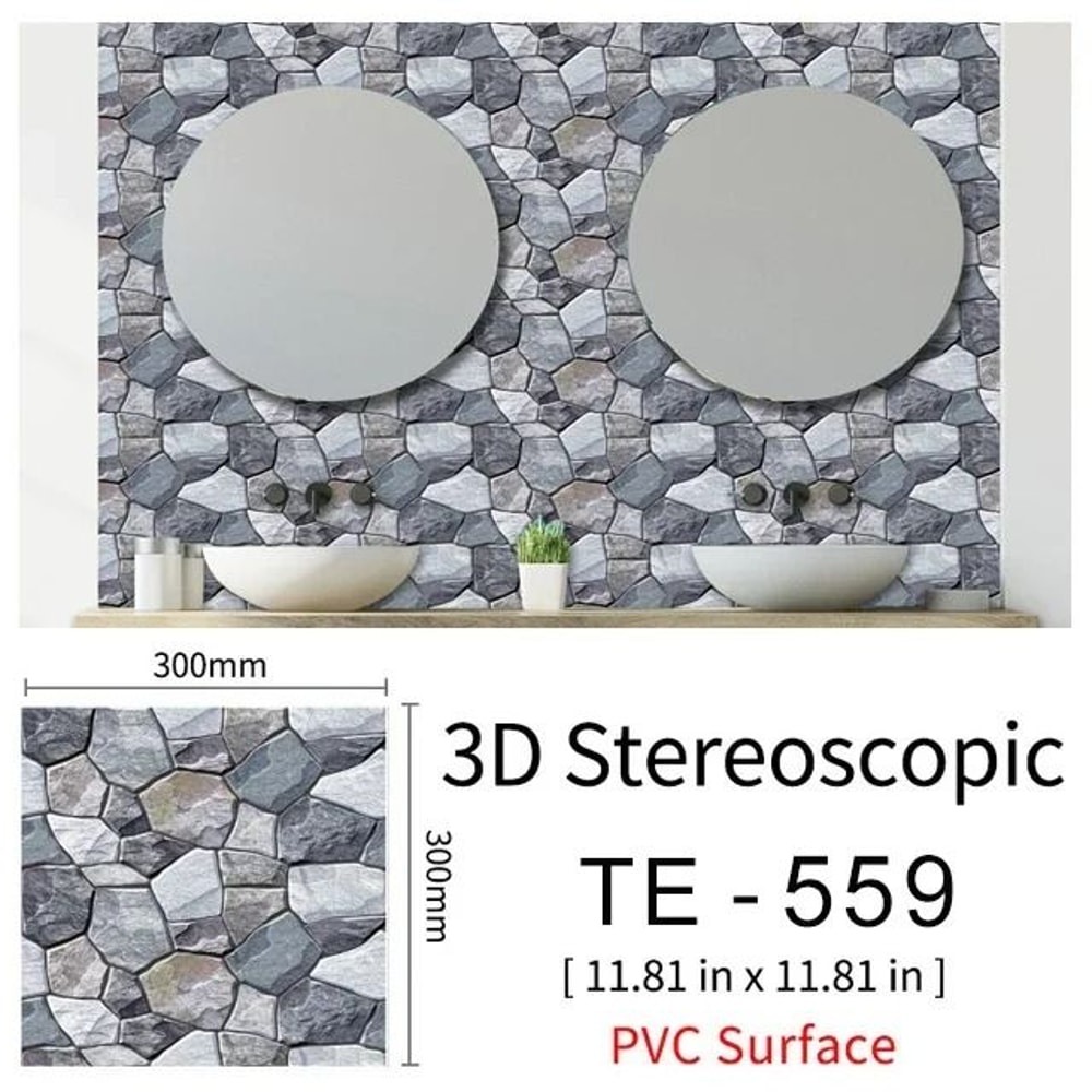 15Pcs Waterproof PVC Brick Wall Stickers Modern SelfAdhesive Wallpaper For TV Wall Kitchen Kids R 18