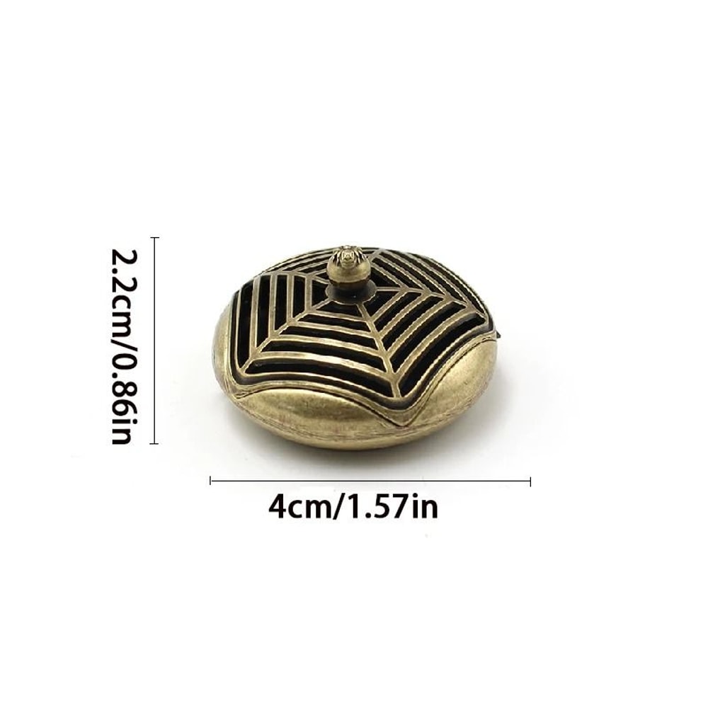 Antique Brass Mini Hollow Incense Burner Vintage Chinese Tea Table Decor Portable DragonPhoenix C 8