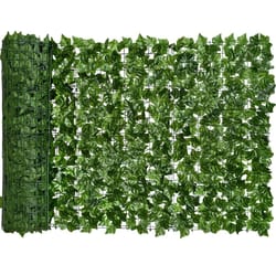artificial ivy hedge fence panels | faux ivy privacy screen | green leaf decor for outdoor garden & balcony