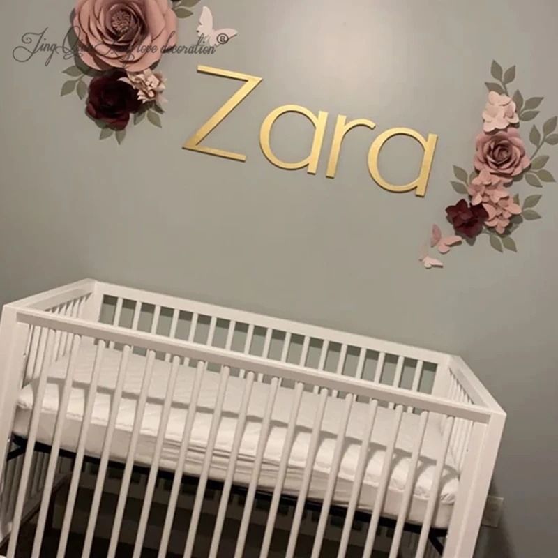Custom Wooden Nursery Name Sign Personalized Large Wall Decor Bespoke Script Signage For Modern B 3