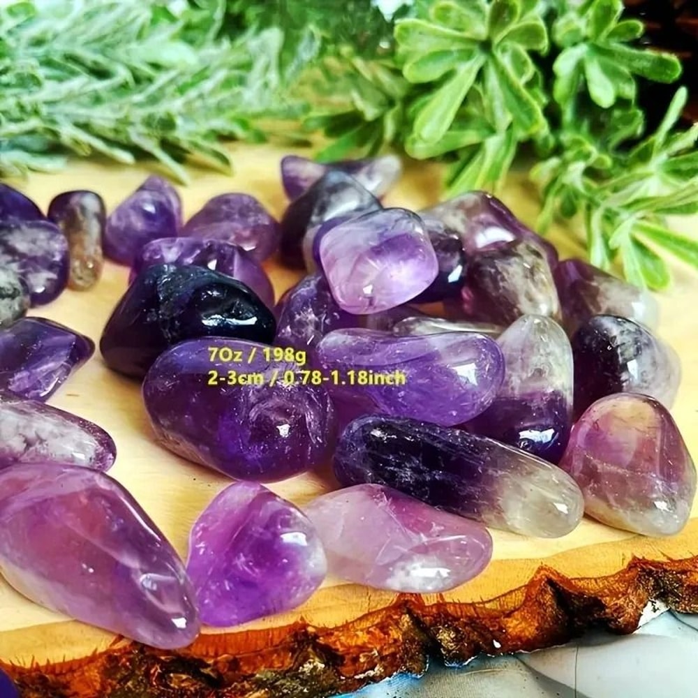 100g Natural Amethyst Tumbled Stones Polished Purple Crystal Bulk For Reiki Healing Zen Decor Gem 2