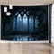 Gothic Window Landscape Tapestry Lush Green Forest Mural Medieval Arch Wall Decor For Living Room 3