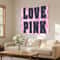 LOVE PINK Aesthetic Tapestry Vibrant Pink Wall Hanging Modern Art Deco Blanket For Bedroom Livin 9