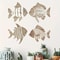 4Pcs Tropical Fish Wooden Wall Art Rustic Nautical Hanging Decor Retro Sea Life Ornament For Home 6