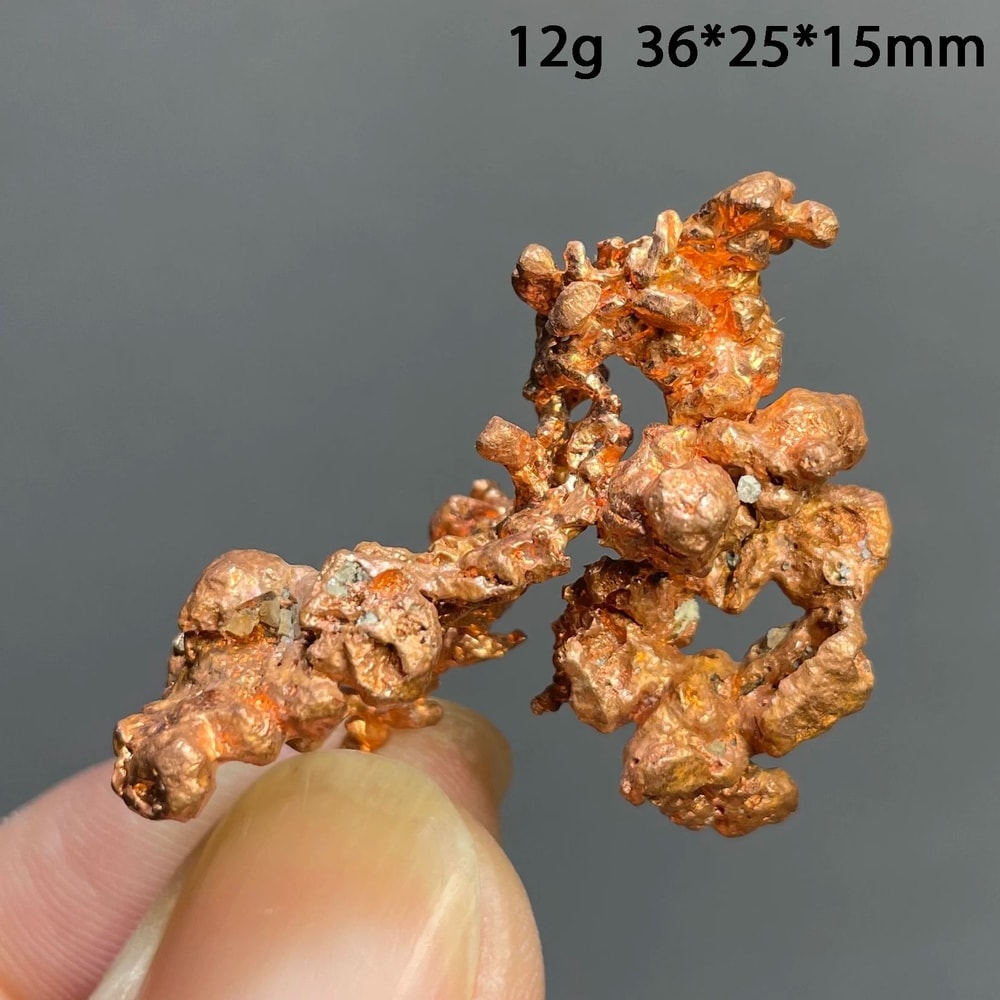Natural Native Copper Cluster Raw Mineral Specimen Quartz Rock Metallic Healing Stone For Executi 12