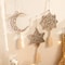 Wooden Ramadan Hanging Ornaments Eid Mubarak Moon With Tassels Khaki Ramadan Kareem Decor Islami 1