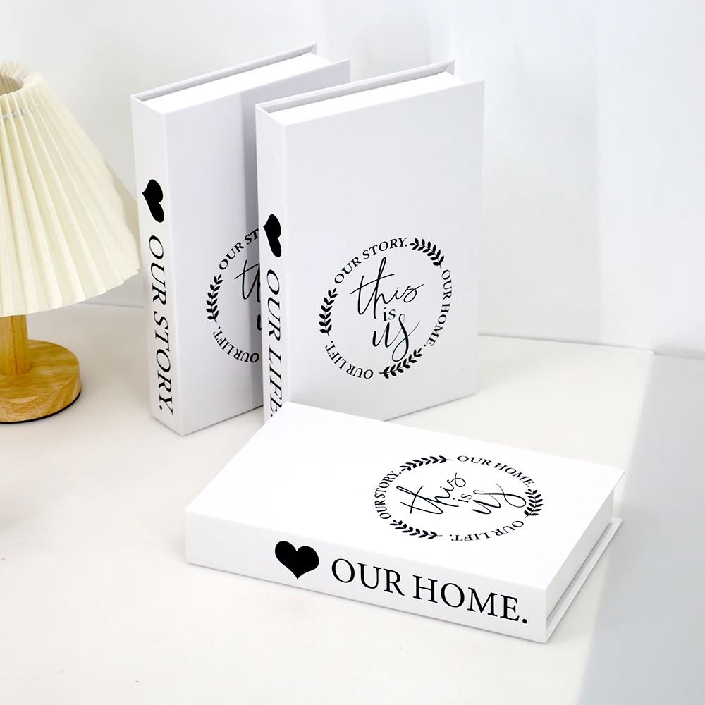 Modern White Fake Books Set Grateful Thankful Blessed Simulation Books Luxury Decor Props For Liv 1