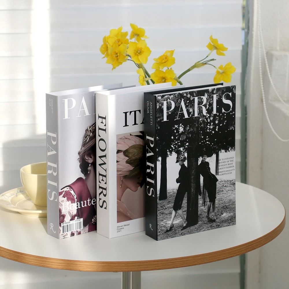 Modern White Fake Books Set Grateful Thankful Blessed Simulation Books Luxury Decor Props For Liv 13