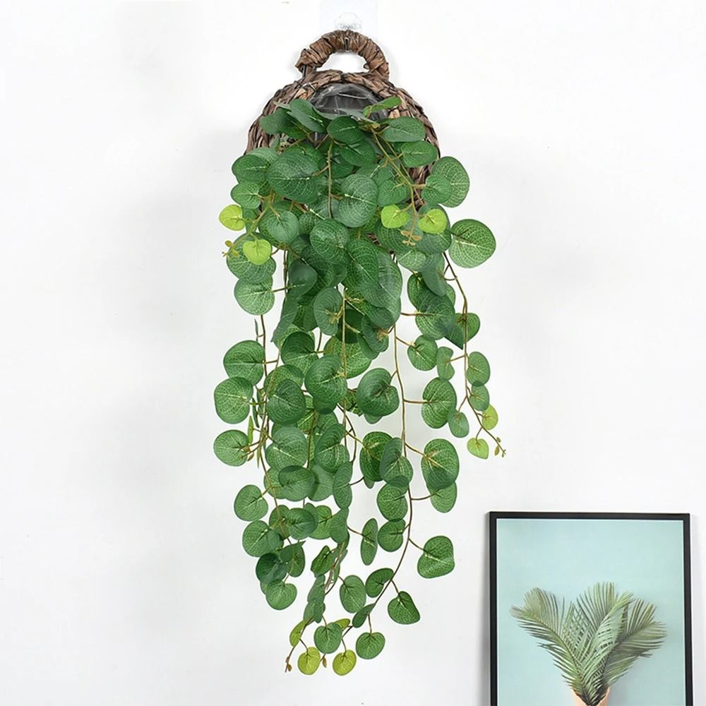 Artificial Eucalyptus Hanging Vine 4664cm Tropical Apple Leaf Rattan Lush Greenery For Home Wedd 2