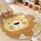 Cartoon Cute Lion Area Rug Fluffy Soft Plush Childrens Room Carpet Round Animal Thick Mat For Liv 1