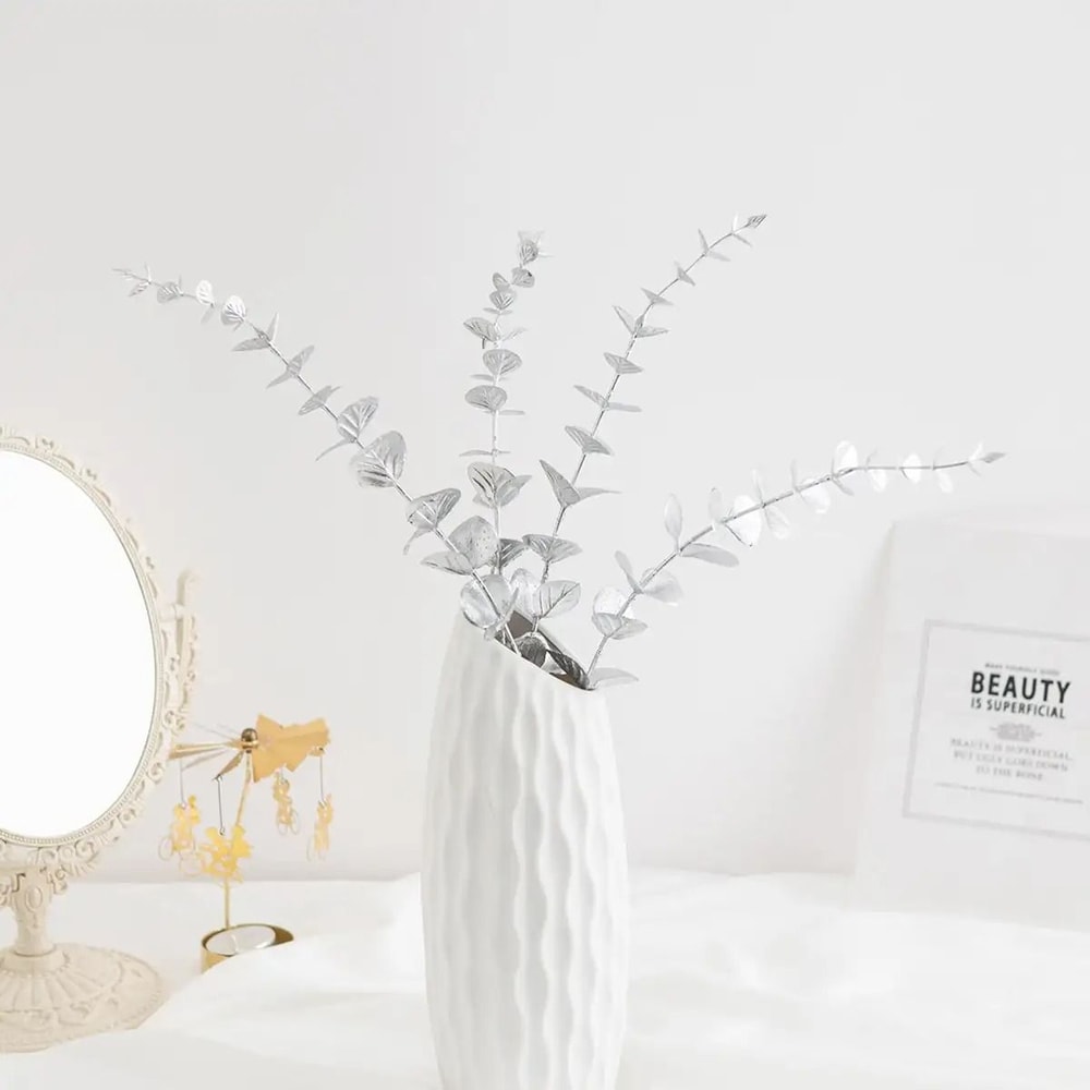 Bulk Silk Eucalyptus Leaves Artificial Silver Dollar Greenery Faux Foliage For Wedding Decor Who 6