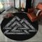Viking Valknut Yggdrasil Round Rug Nordic Tree Of Life Carpet Mythic NonSlip Floor Mat 20