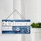 Rustic Blue Wood Welcome Sign Nautical Wall Hanging Plaque Floral Front Door Decor For Home Livi 1