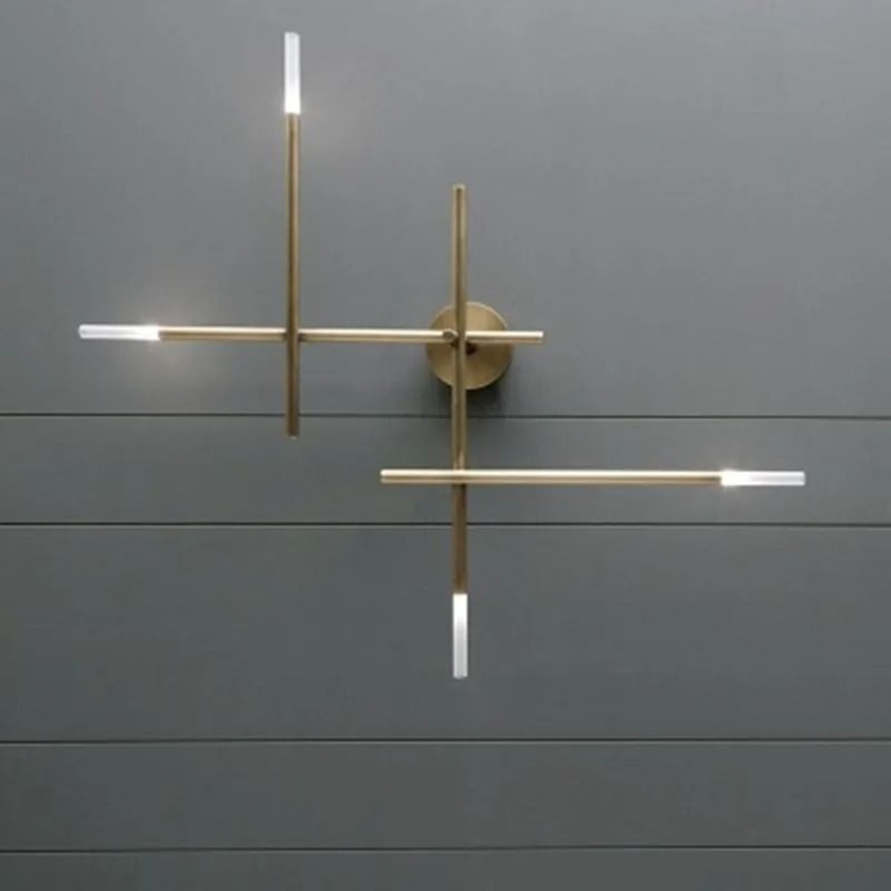 Nordic Line Art Wall Lamp Modern Minimalist Cross Sconce Creative LED Background Light For Bedsid 2