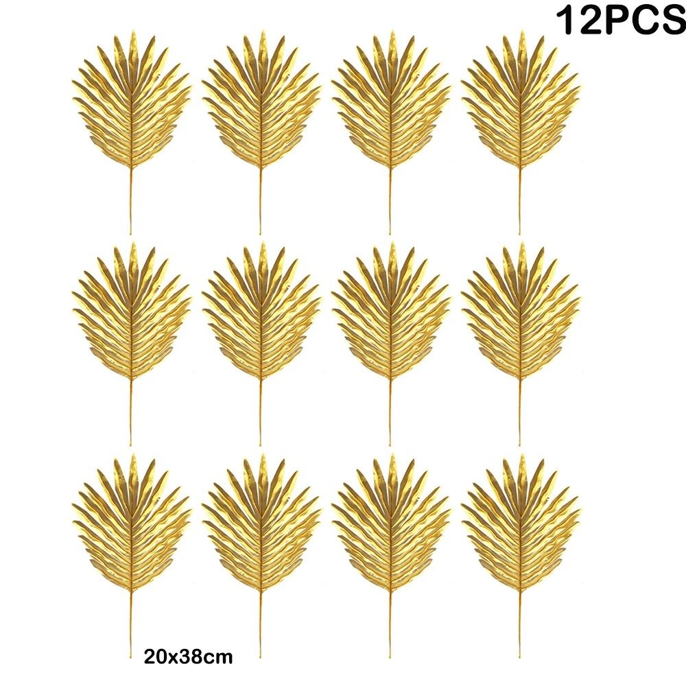 Artificial Tropical Palm Leaves Jungle Safari Theme Party Decor Hawaiian Luau Foliage For Birthda 16