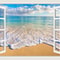 3D Blue Beach Window View Wall Sticker Tropical Sea Landscape Decal SelfAdhesive Nature Wallpaper 9