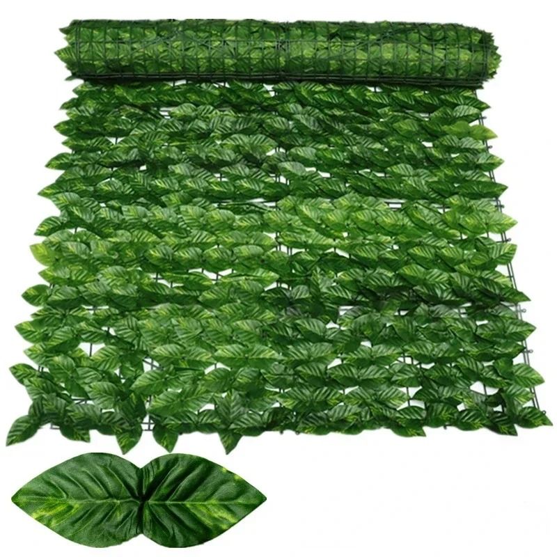 100x300cm Artificial Ivy Fence Faux Green Leaf Hedge Privacy Screen Outdoor Garden Balcony Wall 10