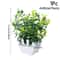 Mini Artificial Potted Bonsai Tree Simulation Green Grass Plant Modern Home Office Desk Ornament 10