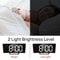 Curved LED Digital Alarm Clock Large Mirror Screen Desktop Clock Modern Electronic Bedside Table 4