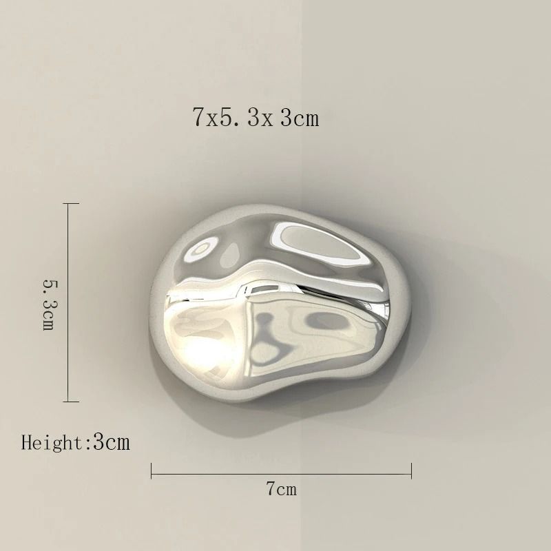 Stereo Electroplating Stone Wall Pendant Simulation Mineral Wall Hanging Modern Metallic Rock Bac 6