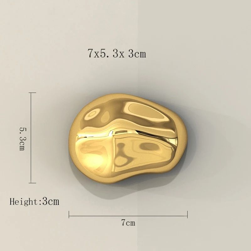 Stereo Electroplating Stone Wall Pendant Simulation Mineral Wall Hanging Modern Metallic Rock Bac 7