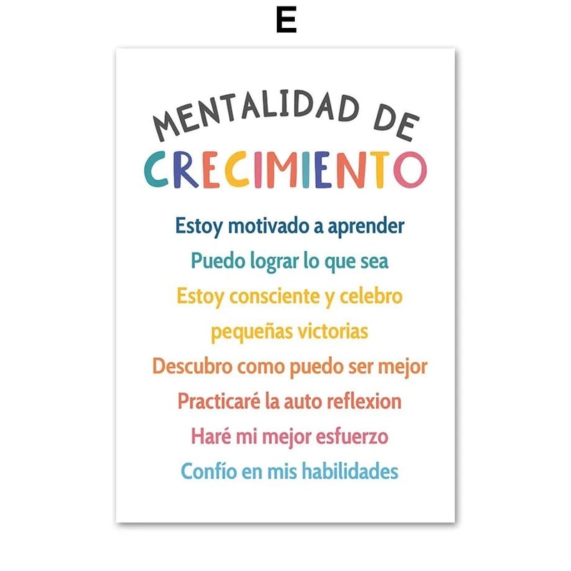 Growth Mindset Mental Health Poster Social Worker Office Decor Therapy Wall Art Counselor Classr 10