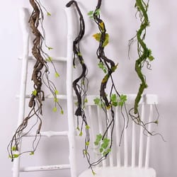 artificial dead tree vine rattan | realistic twisted jungle branch | modern pipe landscaping & wedding wall hanging