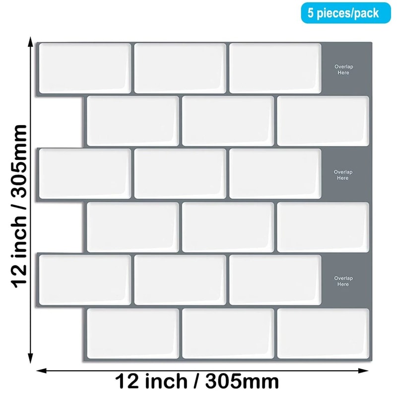 3D Waterproof Kitchen Wall Tiles 12x12 Inch Strong Adhesive Mural Premium Peel And Stick Home Wal 15