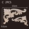 2 PCs Ornate Wood Carving Onlays Floral Furniture Applique Decals Architectural Wood Crafting Cor 10