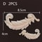 2 PCs Ornate Wood Carving Onlays Floral Furniture Applique Decals Architectural Wood Crafting Cor 11