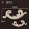 2 PCs Ornate Wood Carving Onlays Floral Furniture Applique Decals Architectural Wood Crafting Cor 13