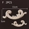 2 PCs Ornate Wood Carving Onlays Floral Furniture Applique Decals Architectural Wood Crafting Cor 13