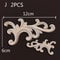 2 PCs Ornate Wood Carving Onlays Floral Furniture Applique Decals Architectural Wood Crafting Cor 18