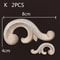 2 PCs Ornate Wood Carving Onlays Floral Furniture Applique Decals Architectural Wood Crafting Cor 19