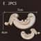 2 PCs Ornate Wood Carving Onlays Floral Furniture Applique Decals Architectural Wood Crafting Cor 6