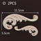 2 PCs Ornate Wood Carving Onlays Floral Furniture Applique Decals Architectural Wood Crafting Cor 24