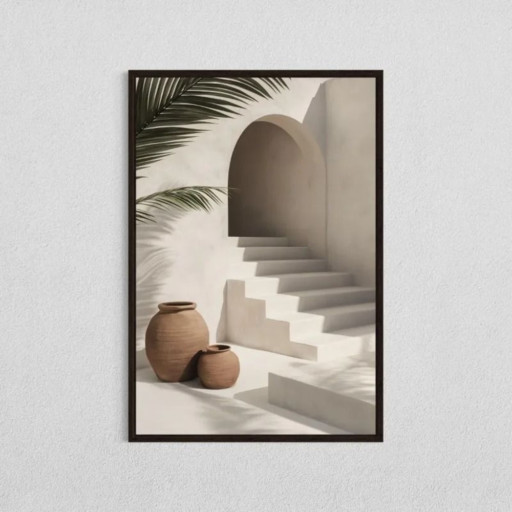 Minimalist Olive Tree Pottery Poster Mediterranean Still Life Canvas Rustic Country Room Natural 16