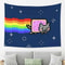 Nyan Cat Pixel Art Tapestry Retro 2D Pop Culture Wall Hanging Playful Nostalgic Gaming Room Decor 1