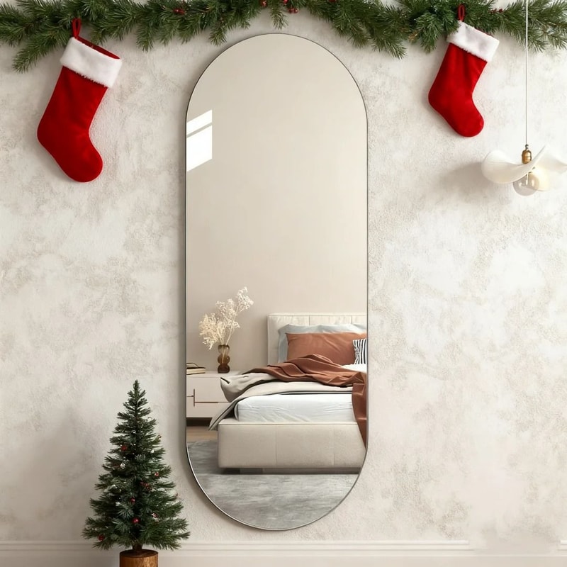 Acrylic Arched Integrated Mirror HighDefinition SelfAdhesive Reflective Panel Modern Arched FullB 2
