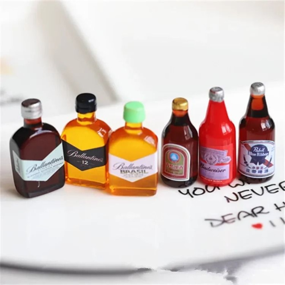 Miniature Resin Beer Glass Set 10Piece Dollhouse Drink Models Creative Tabletop MicroLandscape De 9
