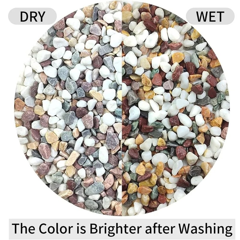 Natural Polished River Gravel Micro Landscape Stone Pebbles Mixed Color Aquarium Garden Decorati 2