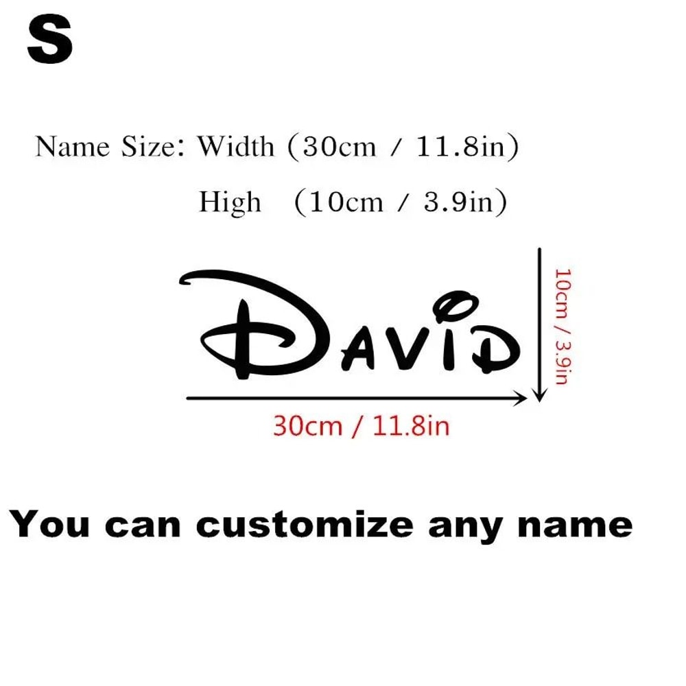 Custom Personalized Name Wall Decal Bespoke Childrens Nursery Decor Removable Vinyl Art Sticker F 2