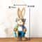 46cm HandWoven Straw Bunny Sculpture Rustic Easter Rabbit Ornament Artisan Holiday Statuette For 19