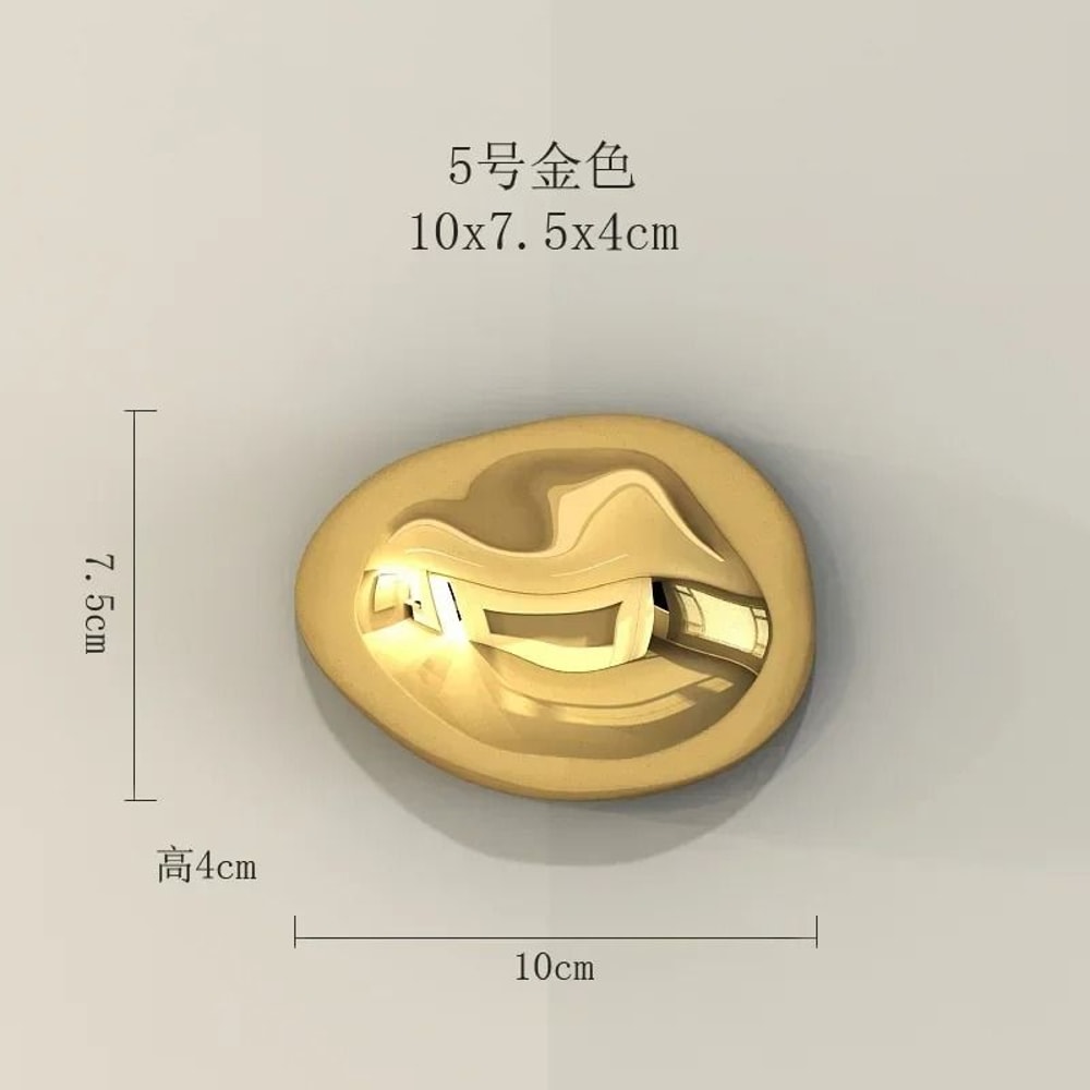 Modern Abstract Stone Wall Sculpture Electroplated 3D Rock Pendants Creative Background Art For L 13