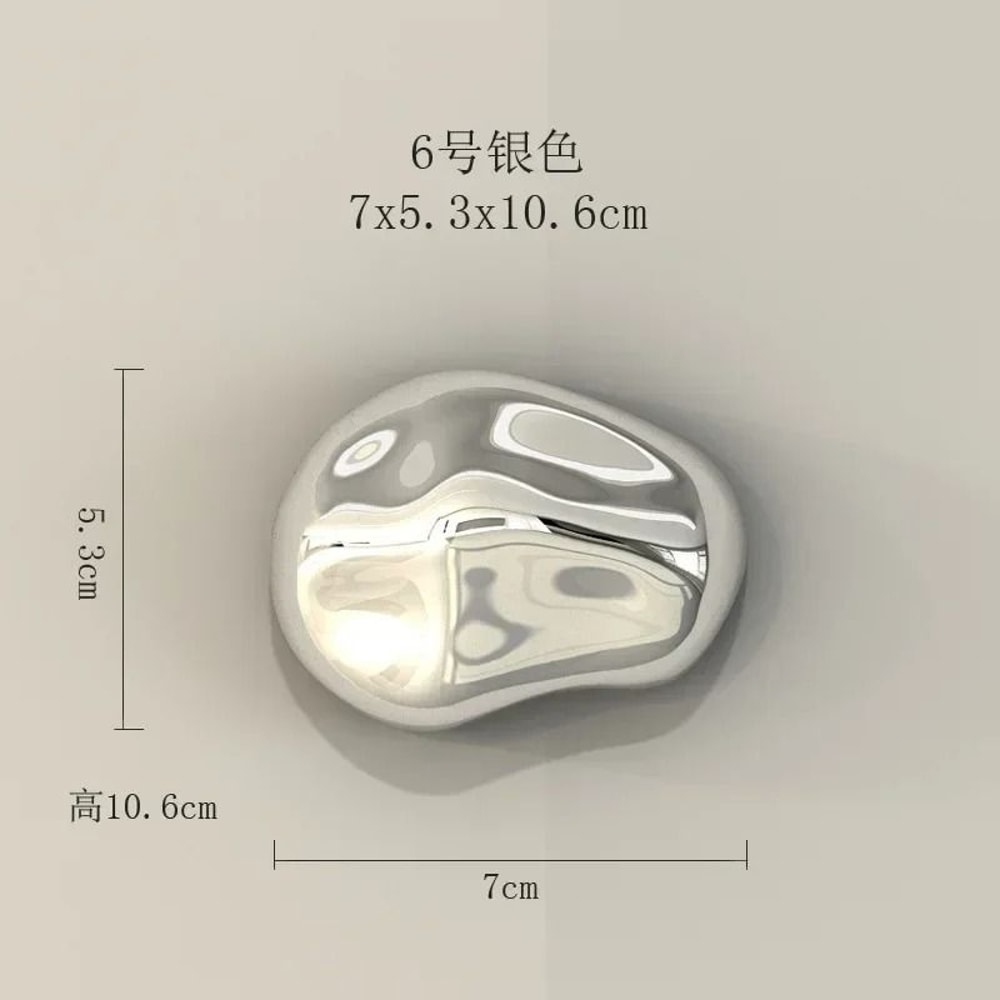 Modern Abstract Stone Wall Sculpture Electroplated 3D Rock Pendants Creative Background Art For L 18