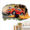 3D Cartoon Cars Breakthrough Wall Decal Lightning McQueen Racing Mural HighFidelity Kids Room Pl 22