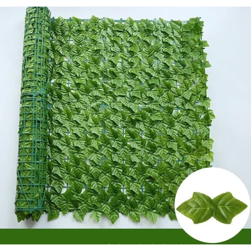 Artificial Ivy Privacy Screen Expandable Faux Green Leaf Hedge UVResistant Outdoor Garden Balcon 6