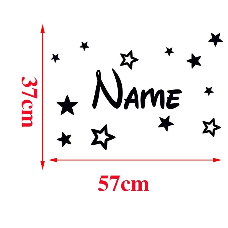 Custom Childrens Name Stars Decal Personalized Nursery Wall Art Bespoke Kids Room Vinyl Decor 5
