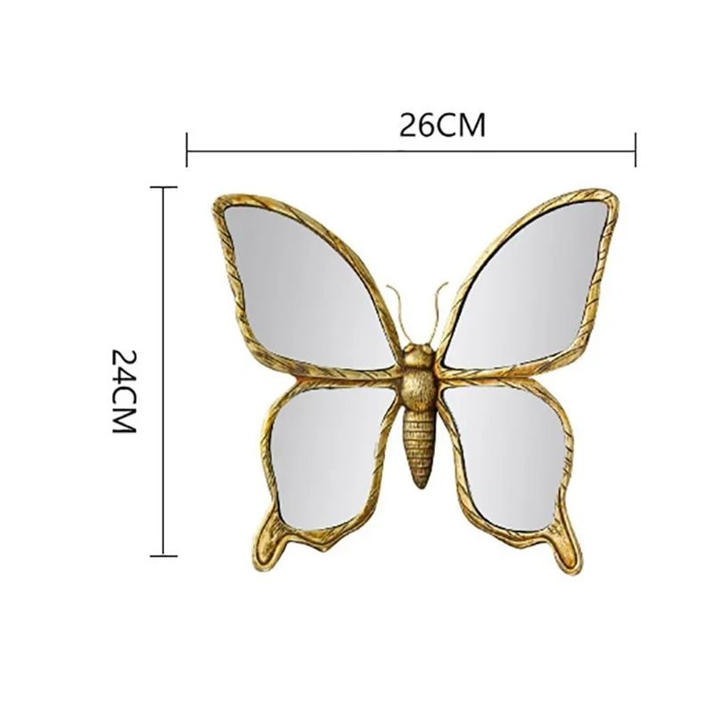 Retro Dragonfly Butterfly Wall Art Vintage Resin Mirror Decor Senior Living Room Background Scul 9